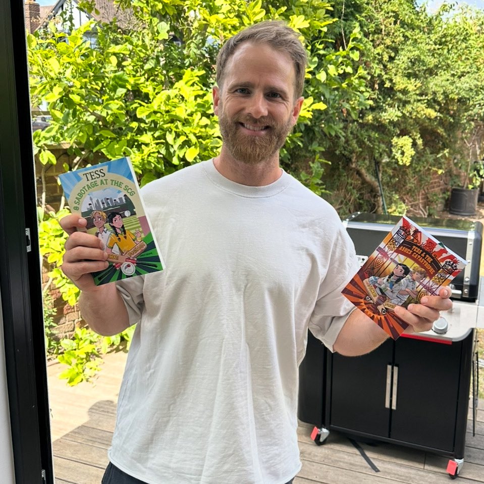Kane Williamson has his summer reading sorted! 

Grab your copies of Tess and Eddie’s adventures today and read the most sought-after books in town 🏏📗🕵🏼‍♀️

<a href="/BLACKCAPS/">BLACKCAPS</a> <a href="/Middlesex_CCC/">Middlesex Cricket</a> <a href="/thehundred/">The Hundred</a> <a href="/scg/">Sydney Cricket Ground</a> <a href="/HomeOfCricket/">Lord's Cricket Ground</a> <a href="/IPL/">IndianPremierLeague</a>