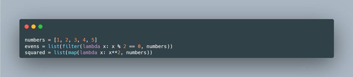 CasterKno's tweet photo. 🔄 Bonus functions to know

filter() - Keep elements that pass a test
map() - Transform every element https://t.co/yF176XcbCu