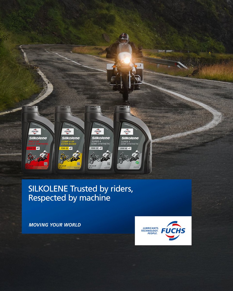 FuchsIndia's tweet photo. Choose FUCHS SILKOLENE because your engine deserves precision
#fuchs #fuchsindia #movingyourworld #silkolene #engineoil #lubricants https://t.co/HvSjvGwP4O