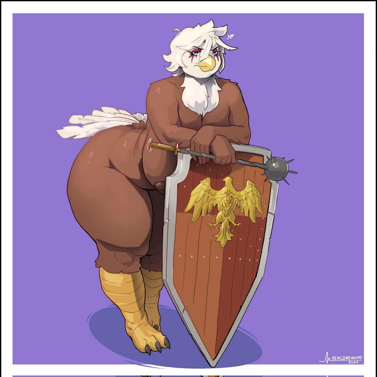 Not feeling patriotic on this National Eagle Art Day, so have a couple medieval AU renditions of my oc instead. 

Art by <a href="/MainLineMojo/">MainLineMOJO</a>