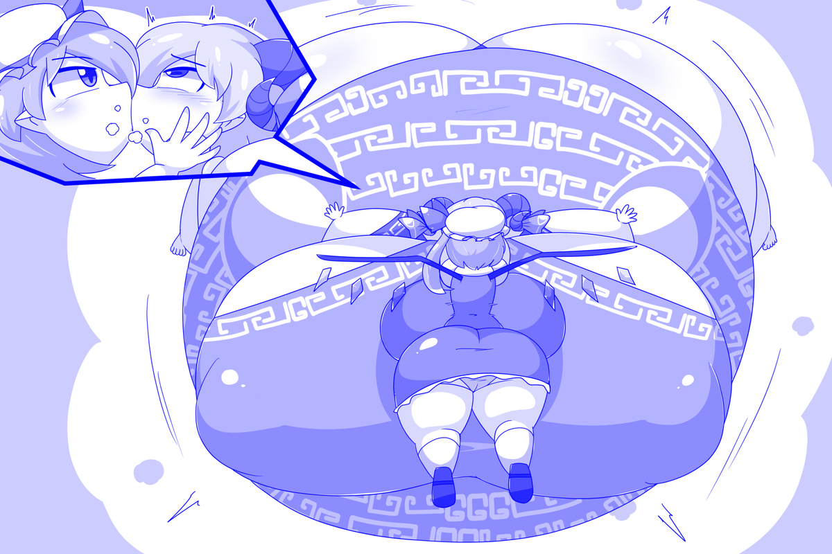 なんでも吸収できてもさすがになんでも破壊するフランちゃんには勝てなそうな破裂寸前饕餮🎈💥
commission for anonymous 