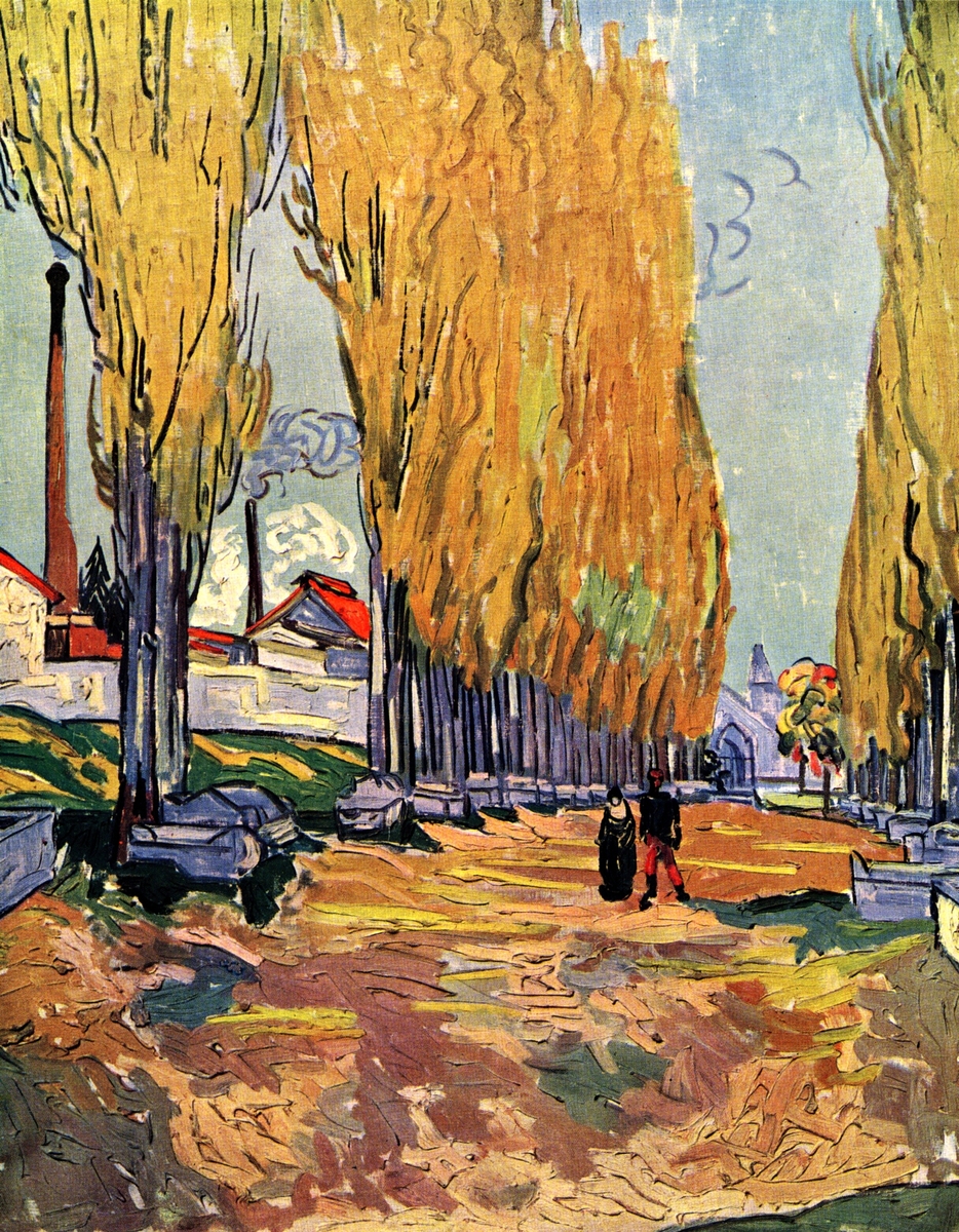 Les Alyscamps - 1888 #artbots #vangogh