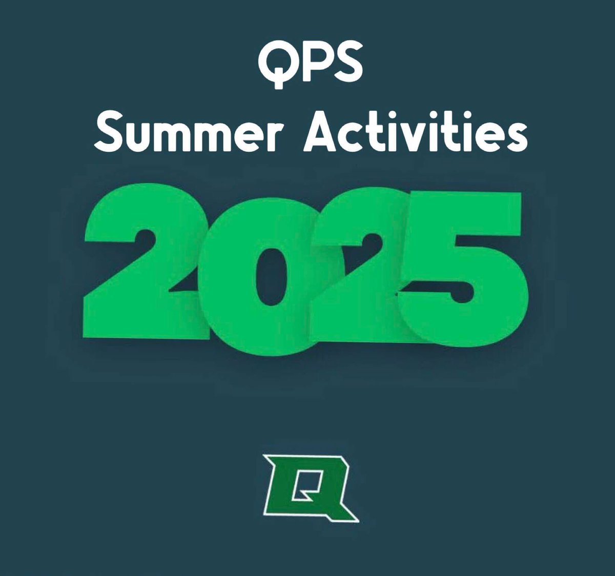 Friday, June 27, at QPS 
Compass Academy Last Day (8:30-3:00)
Compass Academy Graduation: 1:30 p.m. (Cafeteria)
HS Girls Summer Basketball Team Camp at Oswego