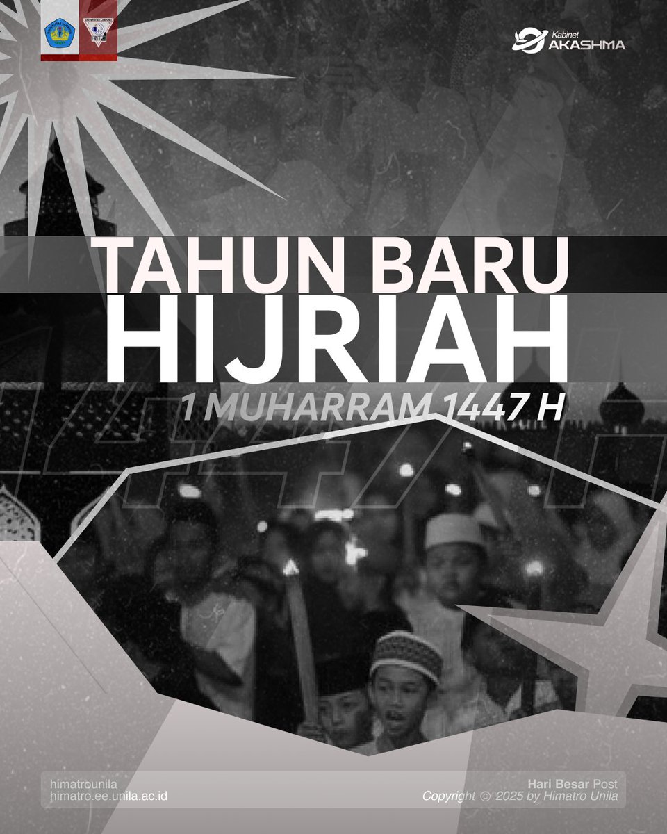 Himatro_Unila's tweet photo. [TAHUN BARU ISLAM 1447 H]

Mari sambut tahun baru Hijriah ini dengan semangat memperbaiki diri, memperbanyak amal, dan memperkuat niat hijrah menuju kehidupan yang lebih baik 🌙✨

Kabinet Akashma
Himatro Unila 2025
.
.
#HIMATRO
#UNILA
#2025
#TEKNIKELEKTRO
#HIMATRO2025 https://t.co/tvOXVYJq2Z