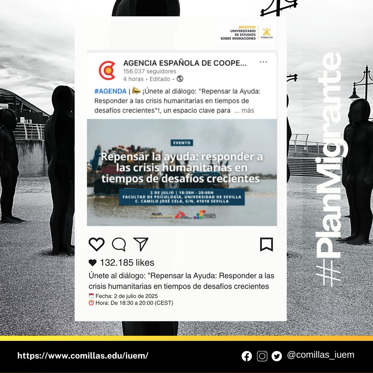 📣 #PlanMigrante | ¡Únete al diálogo! 🗣️
Desde la Agencia Española de Cooperación Internacional para el Desarrollo (<a href="/AECID_es/">AECID</a> ), el Instituto de Estudios sobre Conflictos y Acción Humanitaria (<a href="/IECAH/">najihah</a>) y Médicos Sin Fronteras España te invitan a formar parte.