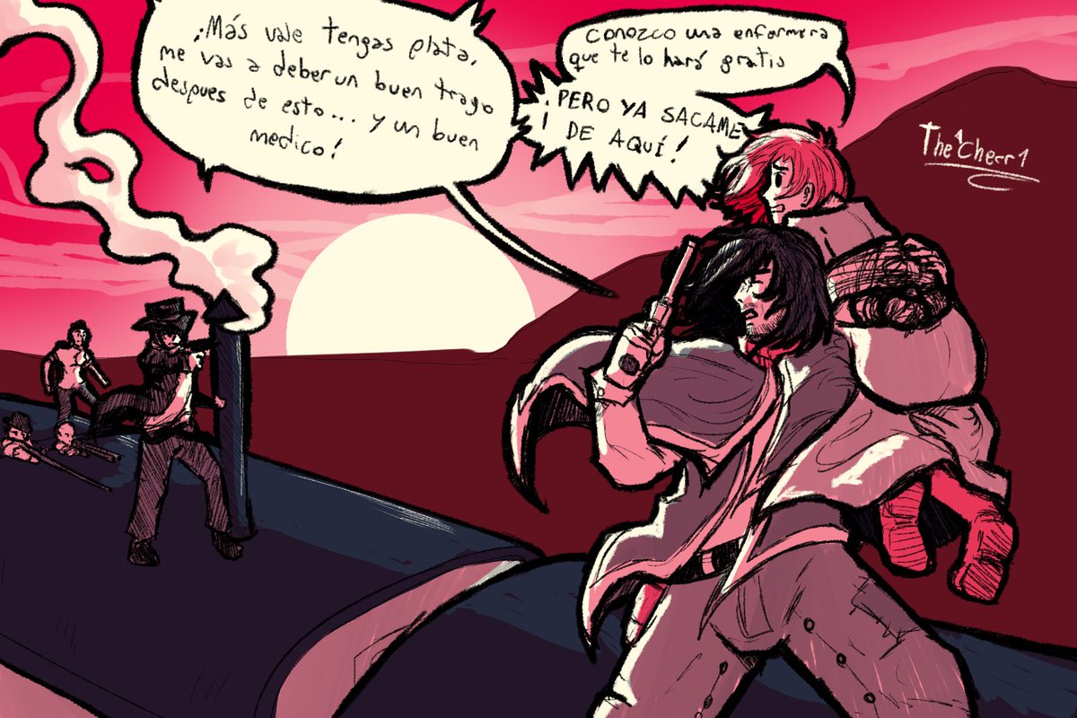 La subtrama de Cherry y Pami:

(mi partecita de un art trade con @Pablo_Art2 )