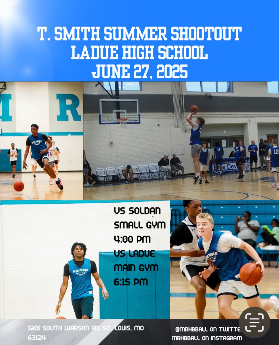 One more challenge for our varsity Friday at the T Smith Summer Shootout at Ladue.