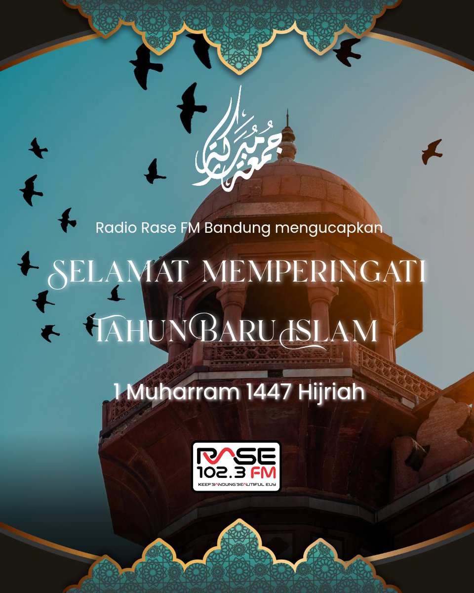 Waktu terus berjalan, dan Muharram kembali datang.
Mari sambut 1 Muharram 1447 H dengan doa dan harapan terbaik.
⠀
Pendengar Rase, semoga setiap langkah hijrah kita diridhai-Nya.
⠀
#Muharram1447H #RaseFM #TahunBaruIslam #Bandung
