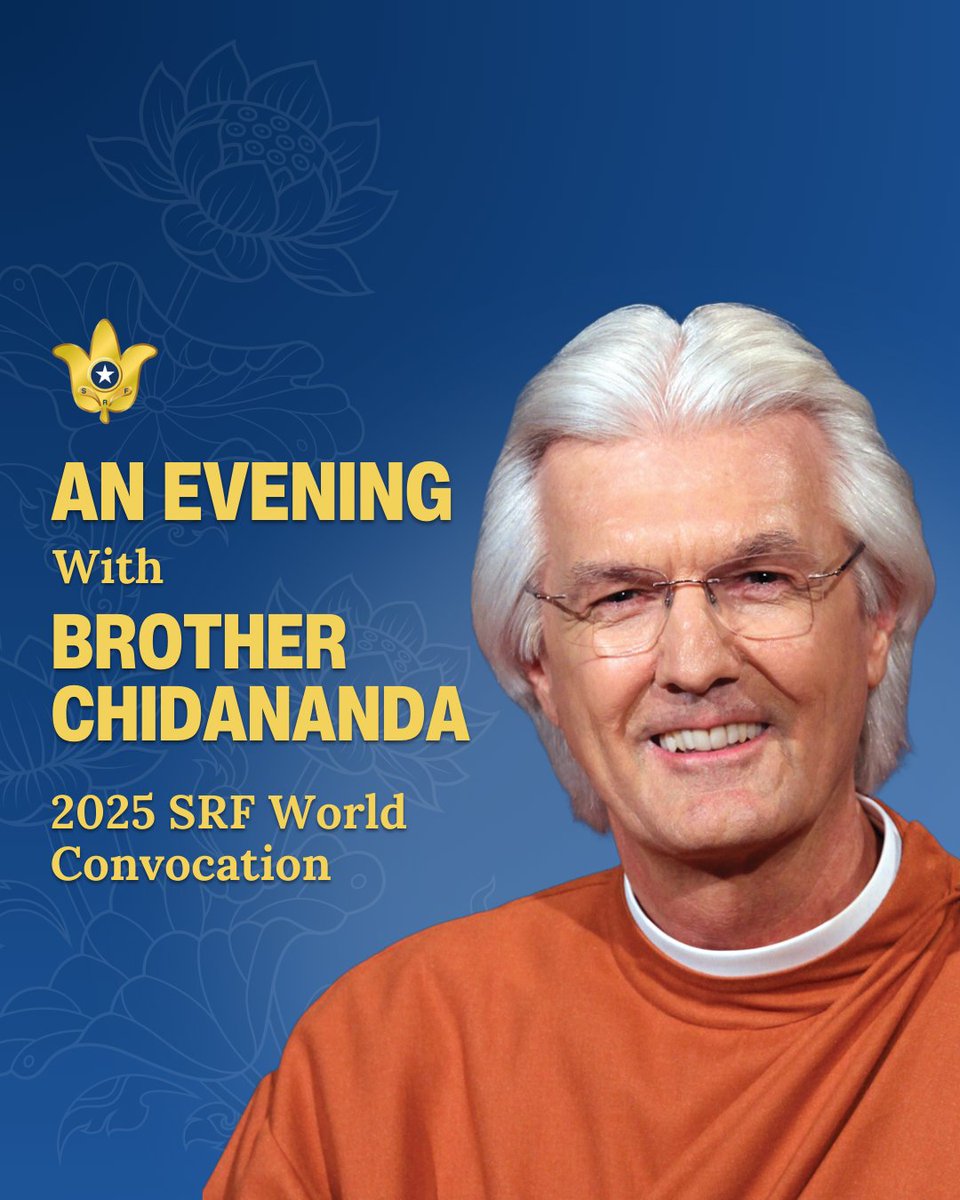 srfyogananda's tweet image. Join us for this special opportunity to spend time with Brother Chidananda, president and spiritual head of SRF/YSS, in a spirit of divine fellowship — absorbing the wisdom and joy and encouragement found in Paramahansa Yogananda’s Kriya Yoga teachings.  

Please join us for…
