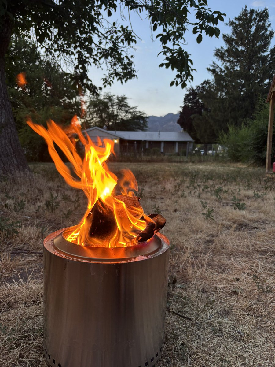 Taking a relaxing night by the fire