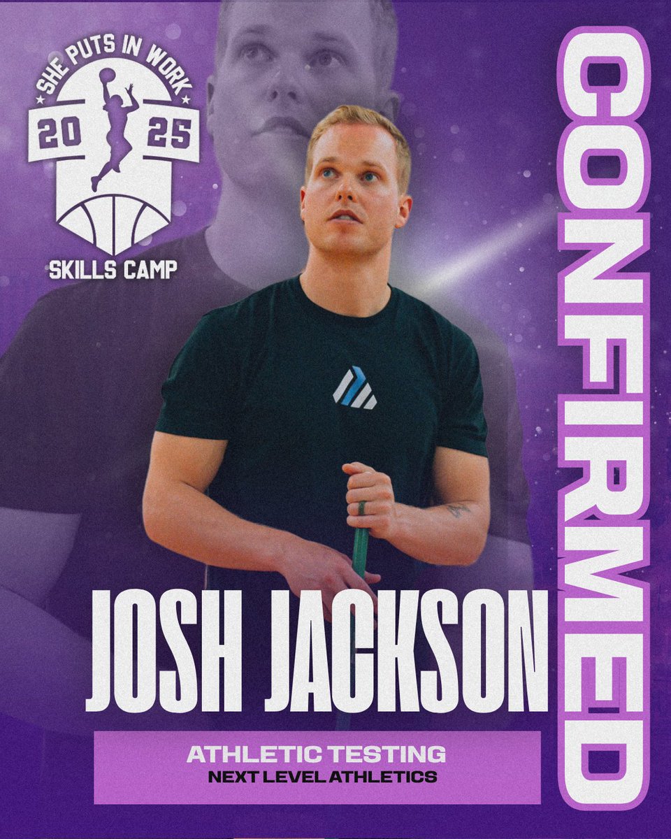 She Puts in Work Basketball Report (@sheputsinwork) on Twitter photo Welcome back Josh Jackson of <a href="/NLA_OK/">Next Level Athletics</a> to SPIW Skills Camp! Josh will lead the Combine portion of camp.
Athletes will test:
-Wing/Span
-No step Vertical
-Max vertical
-Lateral Agility
-3/4 Court Sprint
-and more.
CONFIRMED!!!π Welcome back Josh Jackson of <a href="/NLA_OK/">Next Level Athletics</a> to SPIW Skills Camp! Josh will lead the Combine portion of camp.
Athletes will test:
-Wing/Span
-No step Vertical
-Max vertical
-Lateral Agility
-3/4 Court Sprint
-and more.
CONFIRMED!!!π