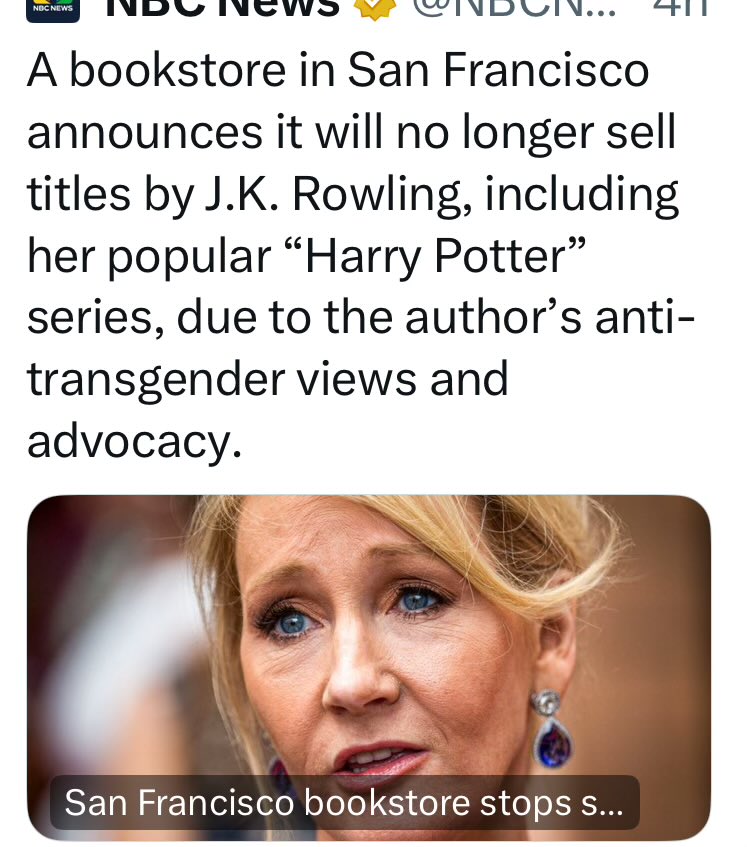 ¡El SooperMexican! ن c137 🦬 (@soopermexican) on Twitter photo So if <a href="/jk_rowling/">J.K. Rowling</a>’s books are banned that means they are gonna be included in all those library displays of banned books right?
Oh no that only applies for pervert books dammit. 🙄 So if <a href="/jk_rowling/">J.K. Rowling</a>’s books are banned that means they are gonna be included in all those library displays of banned books right?
Oh no that only applies for pervert books dammit. 🙄