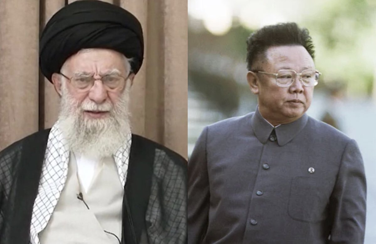 PersianGodless's tweet image. راست: پیروز جنگ کرهشمالی و جنوبی ۱۹۵۳
چپ: پیروز جنگ جمهوری اسلامی و اسرائیل ۲۰۲۵
دیکتاتورها بطرز ترسناکی شبیه به هم هستن!