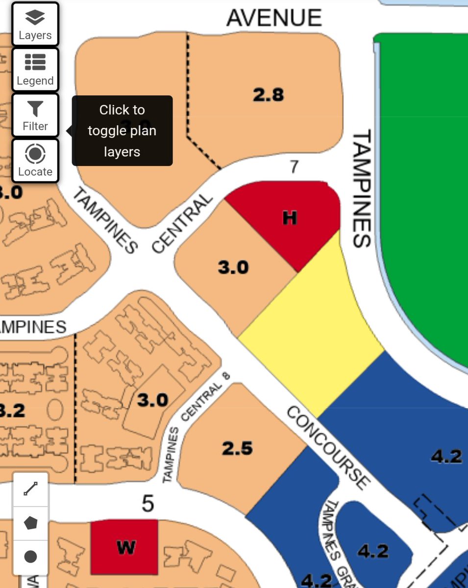 yuiurbanfantasy's tweet photo. #DMP25 thread of some changes seen in the master plan, starting with tampines because i'm an east side girl
- tampines central 5 updated with the short "pedestrianization" section
- healthcare zoned block on tamp. concourse rezoned to 3.0 residential + healthcare https://t.co/F3gMVDY9oF