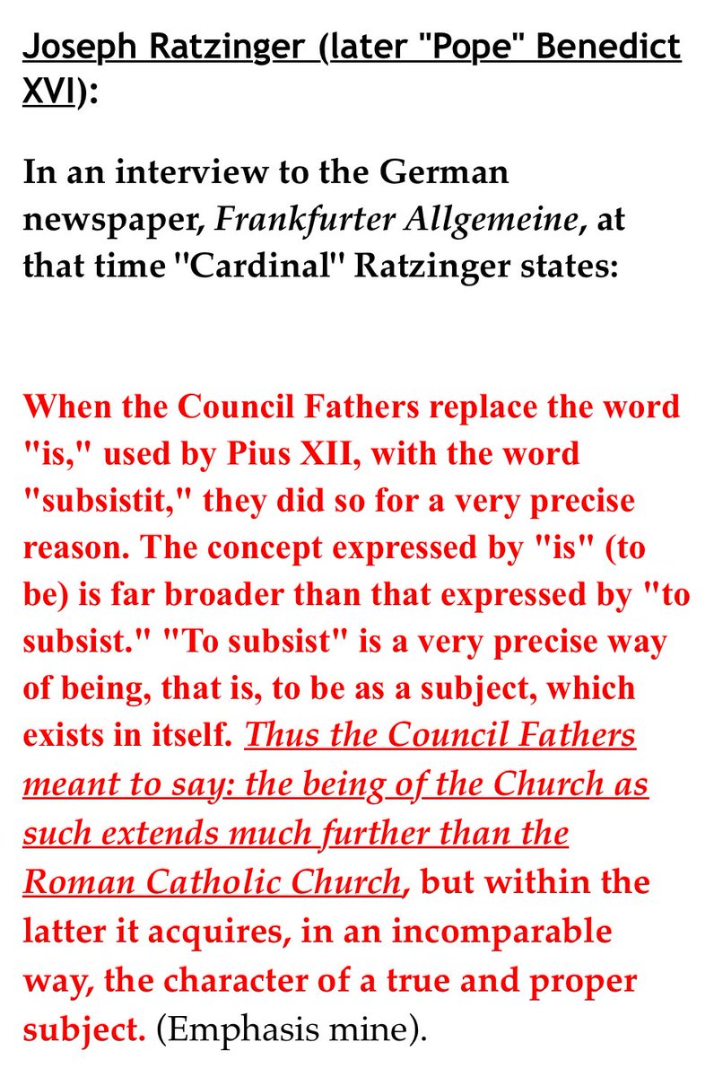 IAltare's tweet image. It’s not often you get a rebutting defeater for argument that exposes it as totally false, but I got one on Andy! See what he wrote about heretical V2 ecclesiology followed by his complete takedown by…Ratzinger and Avery Dulles!! I’m through with this guy now!