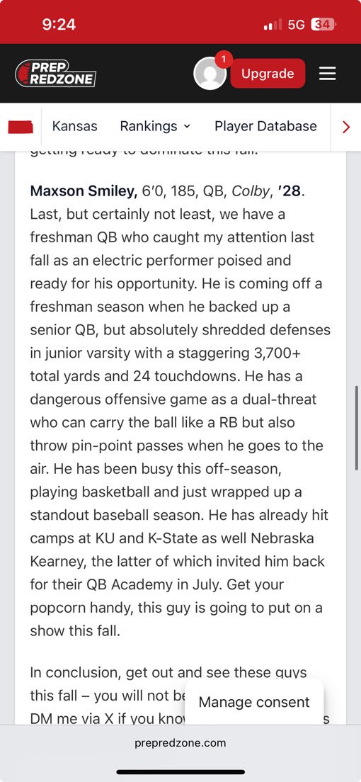 Maxson Smiley (@maxsonsmiley05) on Twitter photo Thank you so much for the write up <a href="/cargile_wade/">CoolDaddyO</a>!! Can’t wait to get after it this fall with my guys!!! <a href="/codyawright07/">Cody Wright</a> <a href="/wederski2/">Sean Wederski</a> <a href="/ncates1500/">Nathan Cates</a> <a href="/Talon_wark/">Talon Wark</a> <a href="/ColbyFB/">Colby Eagle Football</a> <a href="/Coach_Mosier/">Ryan Mosier</a> Thank you so much for the write up <a href="/cargile_wade/">CoolDaddyO</a>!! Can’t wait to get after it this fall with my guys!!! <a href="/codyawright07/">Cody Wright</a> <a href="/wederski2/">Sean Wederski</a> <a href="/ncates1500/">Nathan Cates</a> <a href="/Talon_wark/">Talon Wark</a> <a href="/ColbyFB/">Colby Eagle Football</a> <a href="/Coach_Mosier/">Ryan Mosier</a>