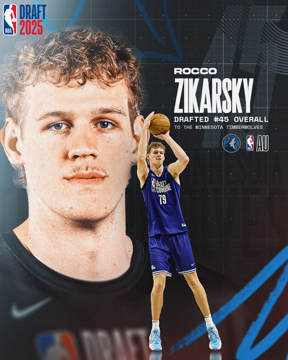 It’s official! Rocco Zikarsky - 45th Pick to the Minnesota Timberwolves

Our first guy selected today that got the ball rolling!

Congratulations Rocco!

#NBADraft