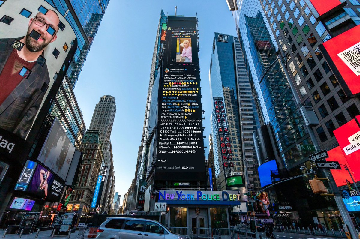 theklangots's tweet photo. andito na kami sa tapat ng billboard guysh! 

KLARISSE IN NEWYORK
MAY OA SA NYC https://t.co/wVVyguV45s