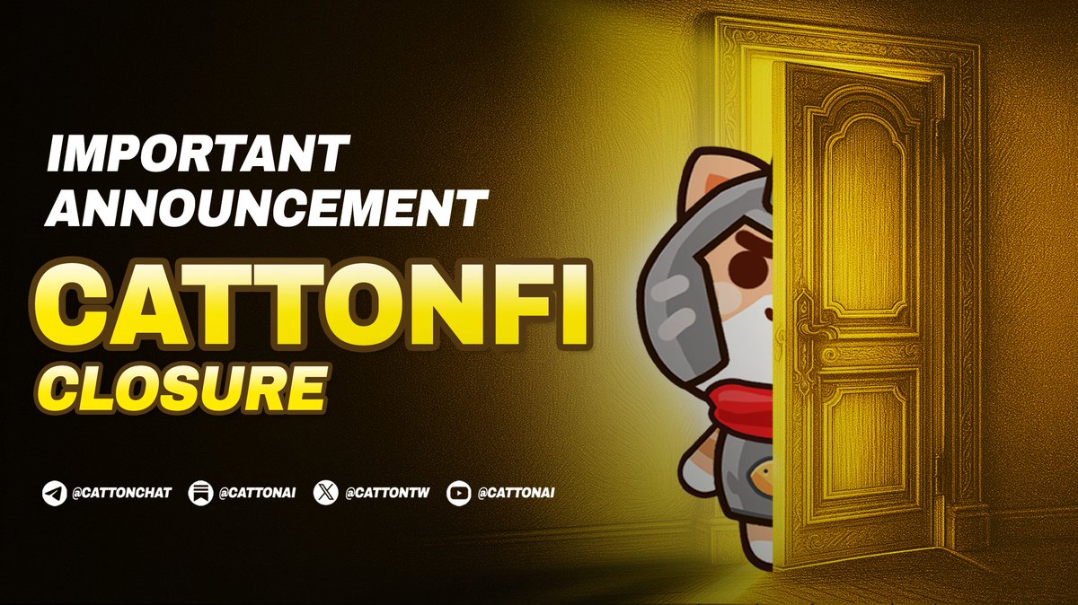 Cattontw's tweet photo. 📢 Important Announcement: CattonFi Closure

After careful consideration, we have decided to officially close CattonFi across our ecosystem.

🔍 Why we're making this decision:
1. TON Policy Restriction – TON does not support multichain projects within bots, and there's a risk of bot removal. This conflicts with Catton’s current multi-chain expansion strategy across Monad, BNB, Solana, and TON.

2. Low DeFi Liquidity on TON – Many users face difficulties when interacting with DeFi on TON due to limited liquidity and infrastructure.

3. Strategic Resource Optimization – In this challenging market, we’re shifting focus to where we deliver the most value: Catton Game. Our recent Phase 2 upgrade reflects this new direction.

Sunsetting Timeline:
👉 Users must unstake their tokens before July 3, 2025
👉 After this date, CattonFi bot will be closed, and we will focus entirely on Catton Game going forward.

We deeply appreciate all users who supported CattonFi, and we’re excited to continue building a deeper, more immersive gaming experience for you.

Thank you for being part of the journey. 🐾
Let’s keep playing and growing — together!