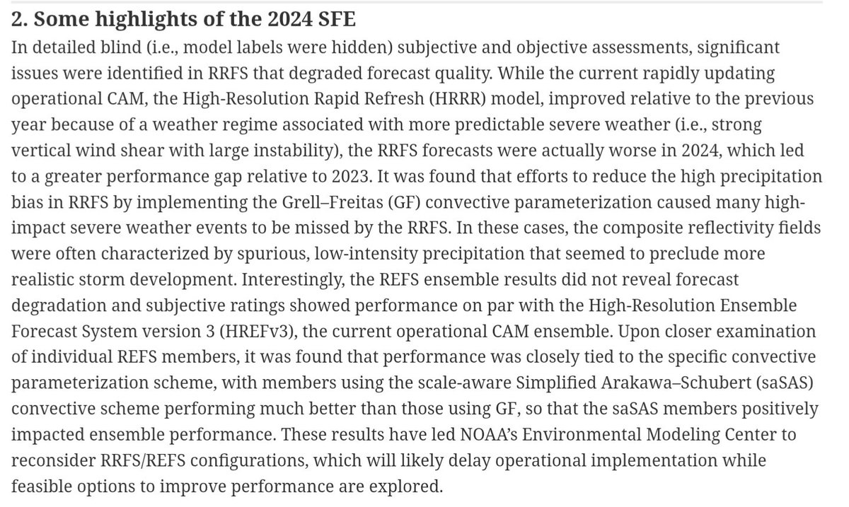 This...isnt a good thing. New isn't always better. 

"In detailed blind (i.e., model labels were hidden) subjective and objective assessments, significant issues were identified in RRFS that degraded forecast quality."

journals.ametsoc.org/view/journals/…