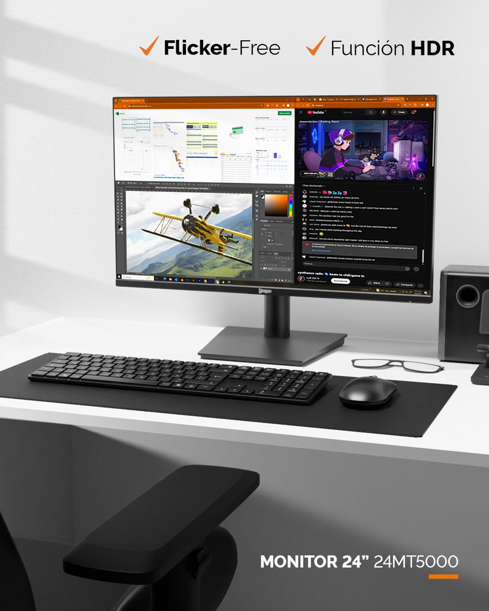 Descubre el Monitor 24” 24MT5000:

✅Resolución Full HD  
✅tasa de refresco de 100Hz  ✅Perfecto para trabajo, diseño o entretenimiento.

🧠 Aprovecha cada pixel y transforma tu forma de trabajar.
