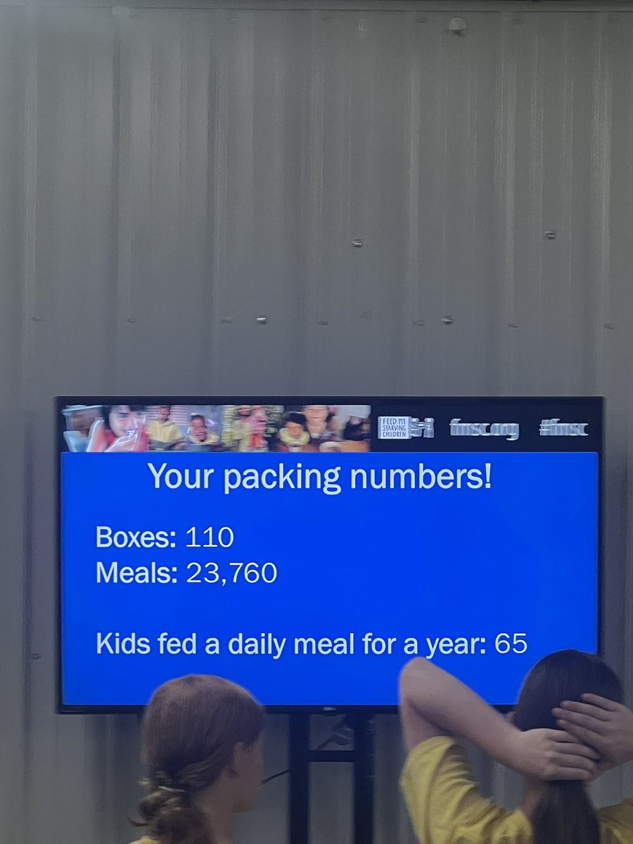 Amazing to be part of packing over 23,000 meals! Thank you to everyone who came out to support the effort. 65 kids could get a meal per day for an entire year based on what Feed My Starving Children accomplished today! Proud of the boys (and their families) who showed up