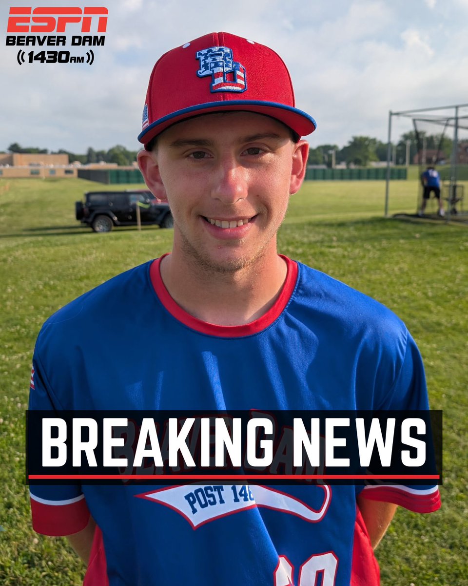 🚨BREAKING: Beaver Dam Post 146 Legion Baseball two-way star Jeff Freund has been named to the Legion Baseball all-star team! Congrats, Jeff! 🚨