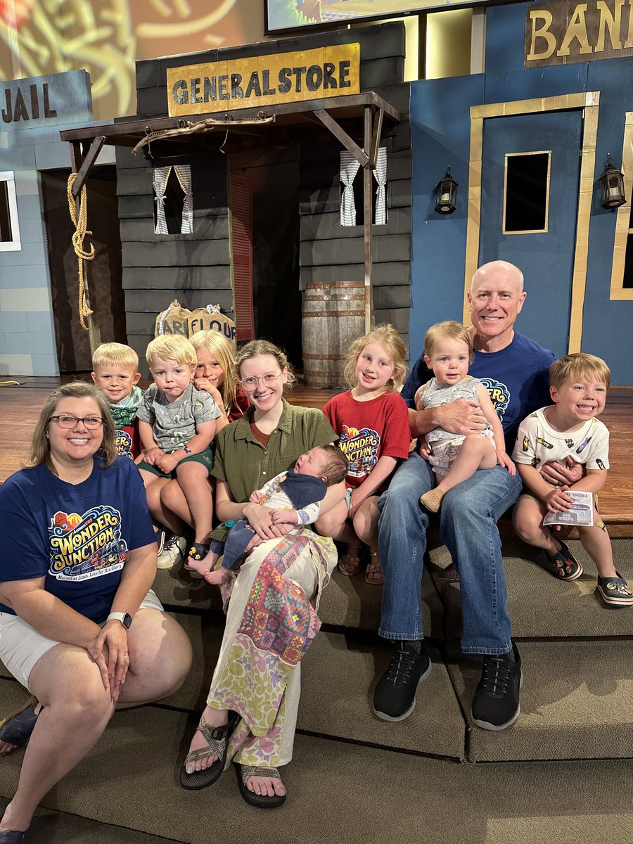 VBS Week is always a blessing! All grandkids except for Wade. Emily is due in August and that will be 9 grand kids. So thankful