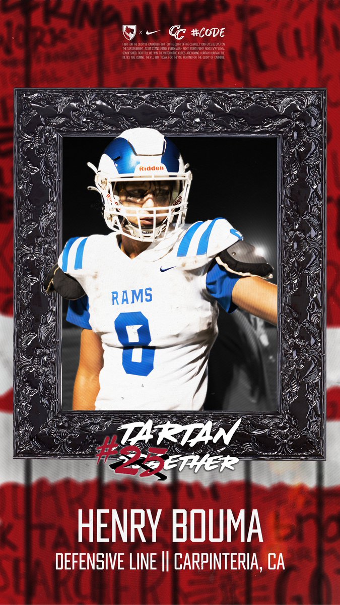 Carnegie Mellon Football (@tartanfb) on Twitter photo !❗️🚨#Tartan25ether🚨❗️!
.
👤: Henry Bouma
📲: <a href="/boumahenry8/">Henry Bouma</a>
📚: <a href="/CMUEngineering/">CMU College of Engineering</a>
🏈: DL
🎥: tinyurl.com/hbouma25
🏠: <a href="/CateAthletics/">Cate Athletics</a>
📍: Carpinteria, CA !❗️🚨#Tartan25ether🚨❗️!
.
👤: Henry Bouma
📲: <a href="/boumahenry8/">Henry Bouma</a>
📚: <a href="/CMUEngineering/">CMU College of Engineering</a>
🏈: DL
🎥: tinyurl.com/hbouma25
🏠: <a href="/CateAthletics/">Cate Athletics</a>
📍: Carpinteria, CA