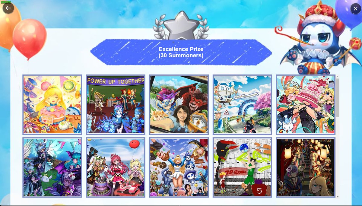 Another year, another treat
Happy Anniversary, #SummonersWar 
It's always a delight to end up in Excellence!
GG to all the wonderful artists, see you next year!