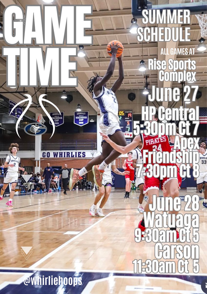 Final summer basketball weekend. Come check out our young Whirlies🌪️🏀<a href="/whirliehoops/">Whirliehoops</a>
