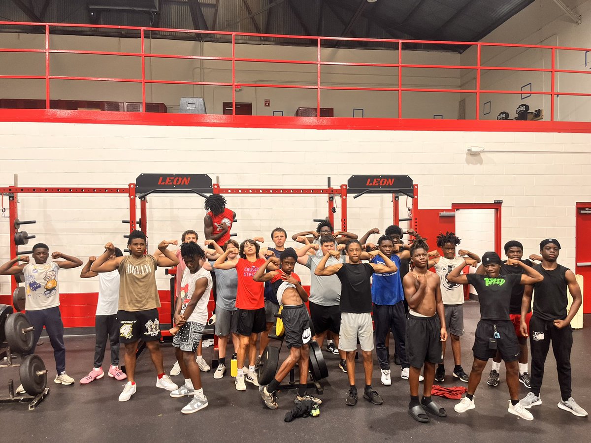 Proud of the grind this summer! Your Leon JV &amp; Varsity Football athletes have been putting in serious work this summer and making big strides. Now it’s time to rest, recover, and celebrate. We're off next week for the 4th of July- see y’all back on July 7th, hungrier than ever!