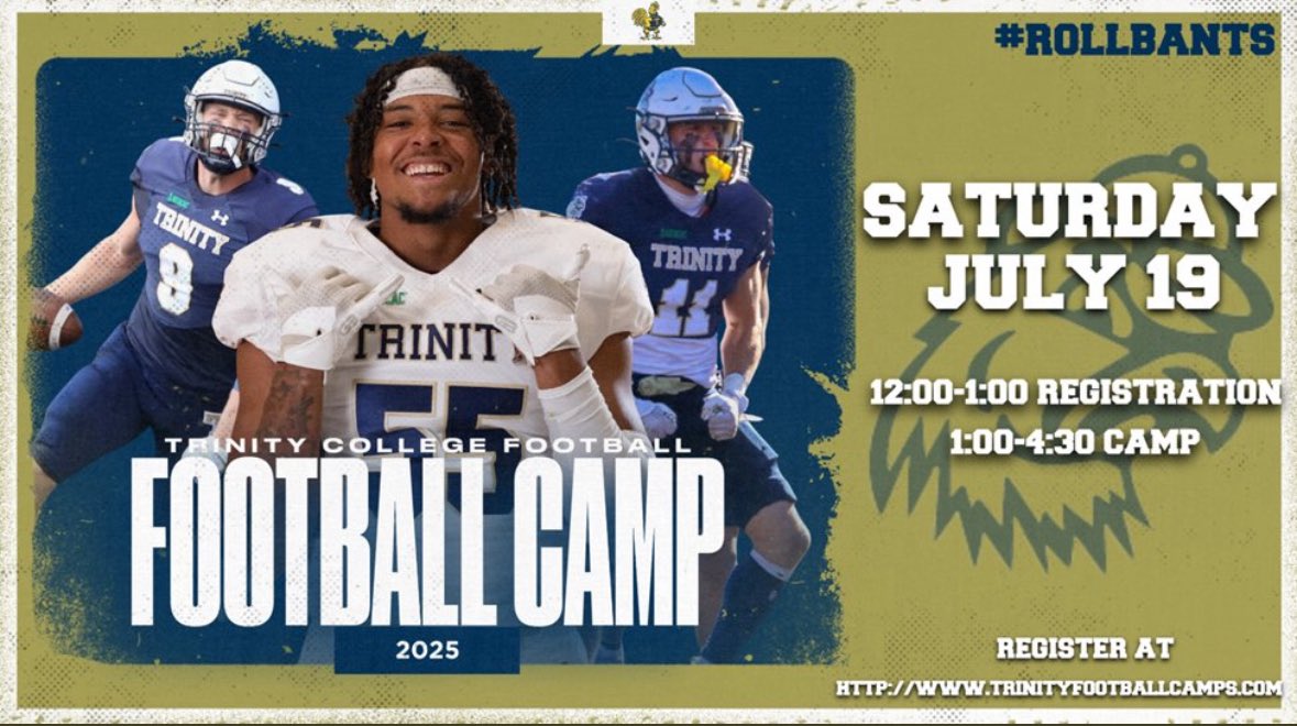 Thank you <a href="/TrinFootball/">Trinity Football</a> for the invite to camp!
