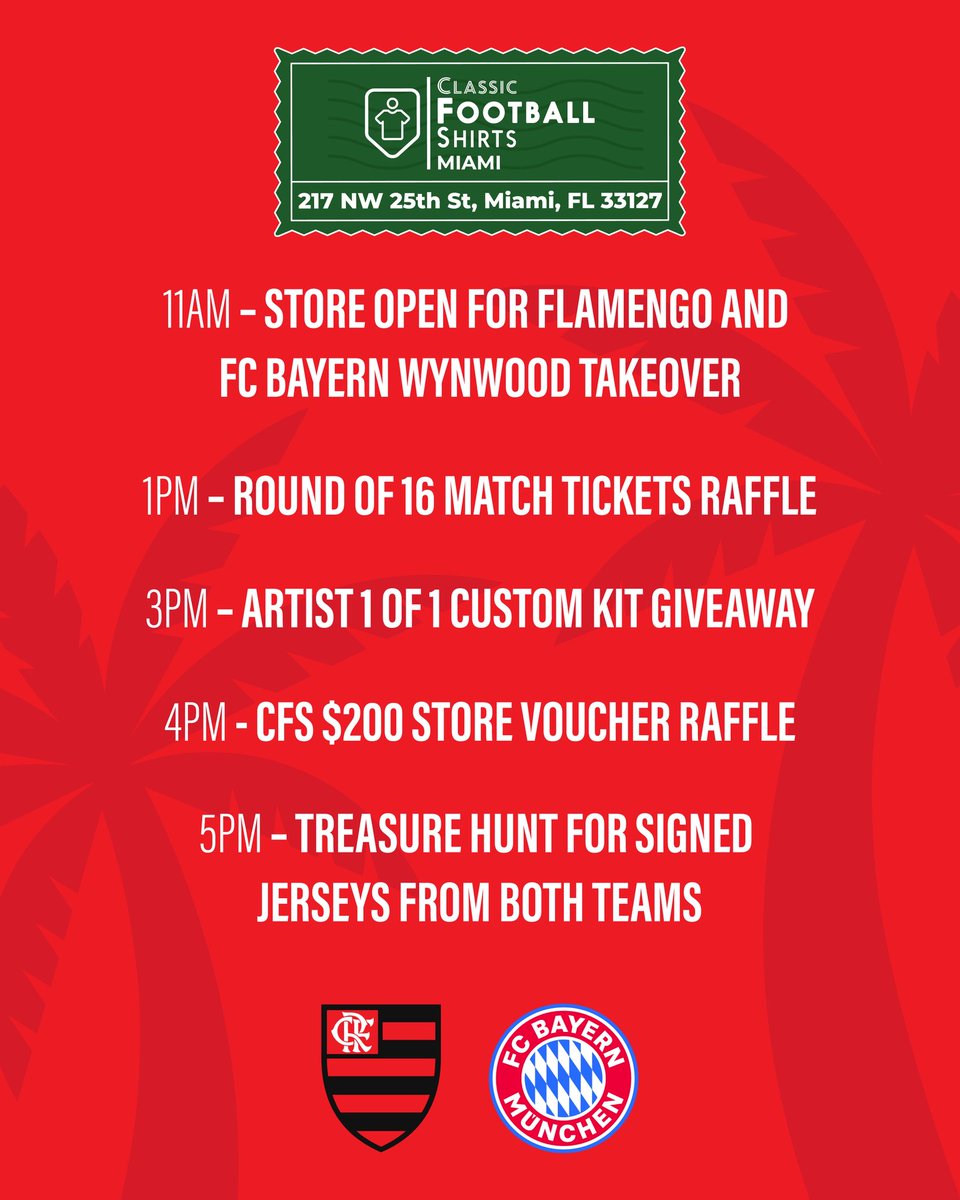 Don’t miss this incredible event in Miami on Saturday! ❤️🖤🇺🇸