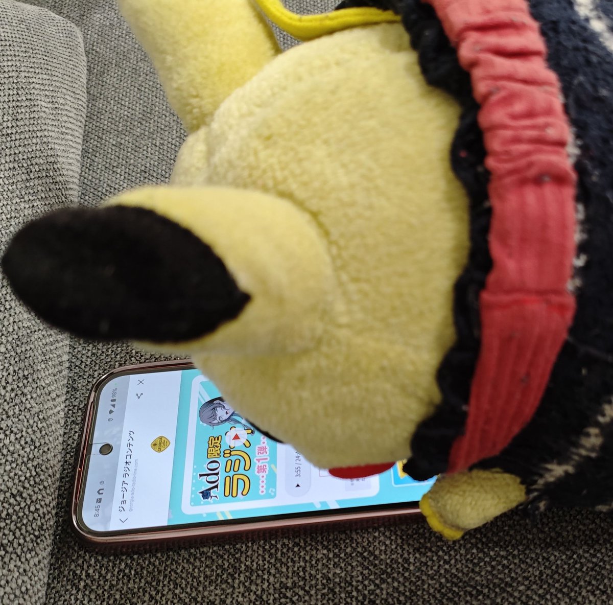 ジョージアのadoポイント5個溜まったからadoラジオかけたんぴかけど、24分あるのに画面暗転すると停止するぴか…
.#ado