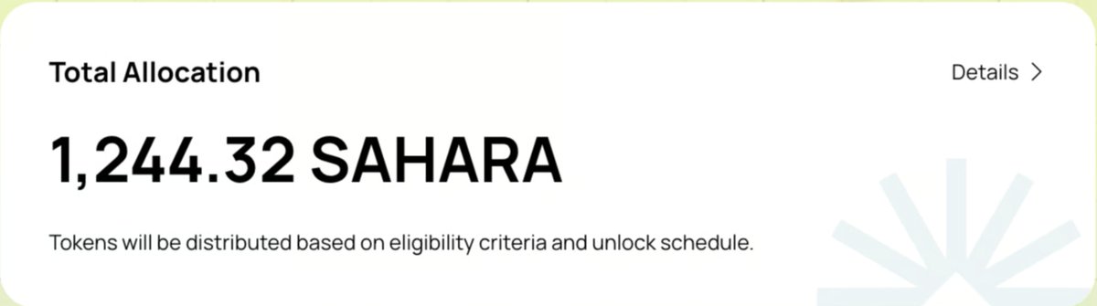 Dormin (@0x4543) on Twitter photo Didn’t spend much time in the closed testnet but still ended up with a decent score 👀
1244 + 268 OKX bonus = 1512 $SAH tokens.
What did you get?
Checked your rewards from <a href="/SaharaLabsAI/">Sahara AI 🔆</a> yet? Didn’t spend much time in the closed testnet but still ended up with a decent score 👀
1244 + 268 OKX bonus = 1512 $SAH tokens.
What did you get?
Checked your rewards from <a href="/SaharaLabsAI/">Sahara AI 🔆</a> yet?