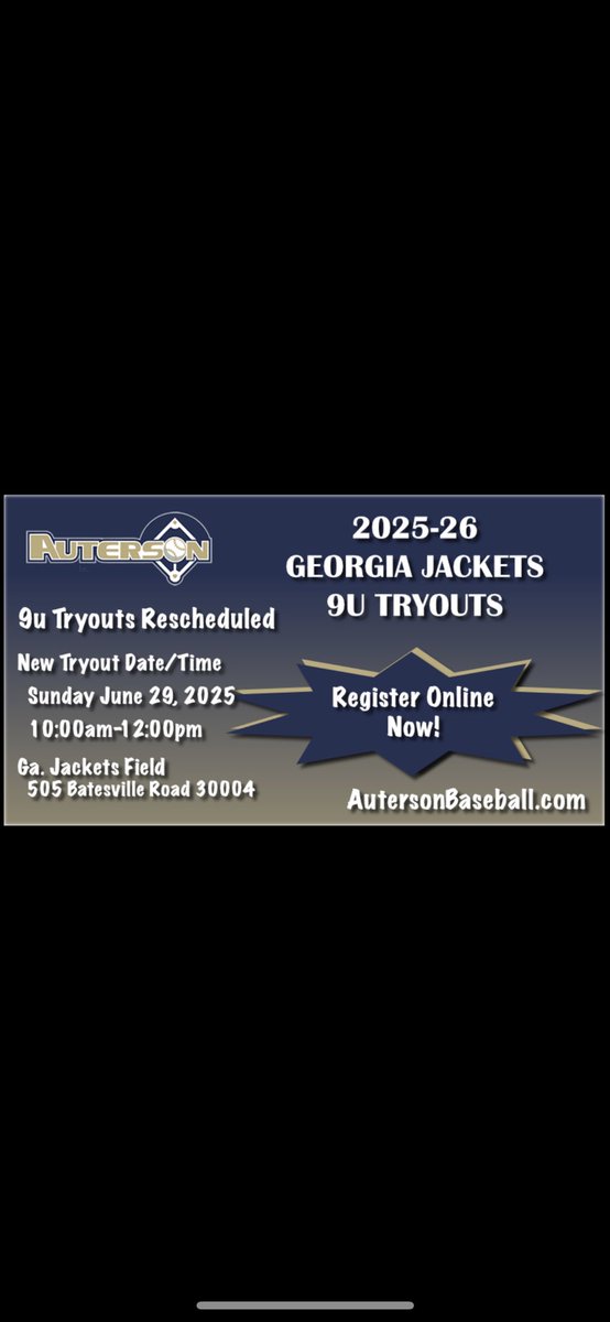🐝 9U Tryout Update!! 🚨