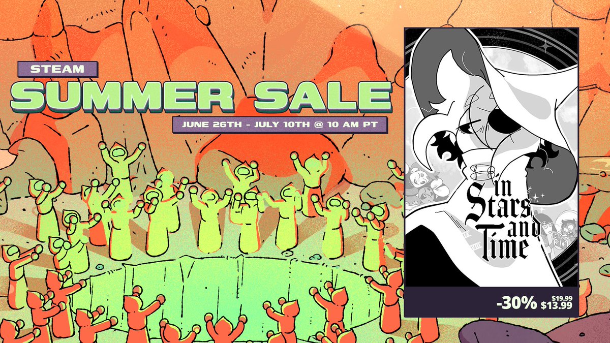 ISAT_game's tweet image. In Stars and Time is 30% off?! the deepest discount yet?!!?!?
don't be a crab, get it today!!! store.steampowered.com/app/1677310/In…
#IndieGames #TimeloopRPGS #RPGs