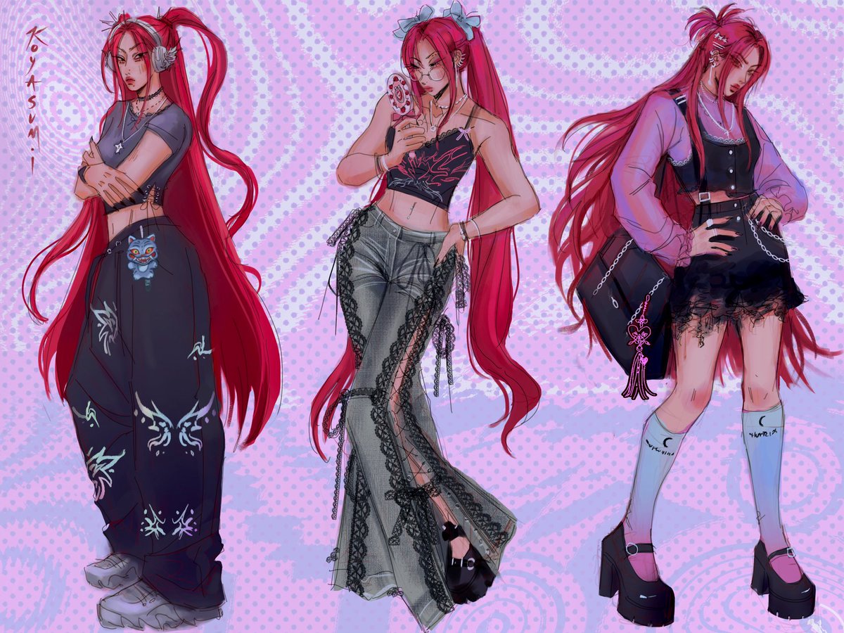 some mira outfit designs :3 
#KPOPDEMONHUNTERS #Mira🍬