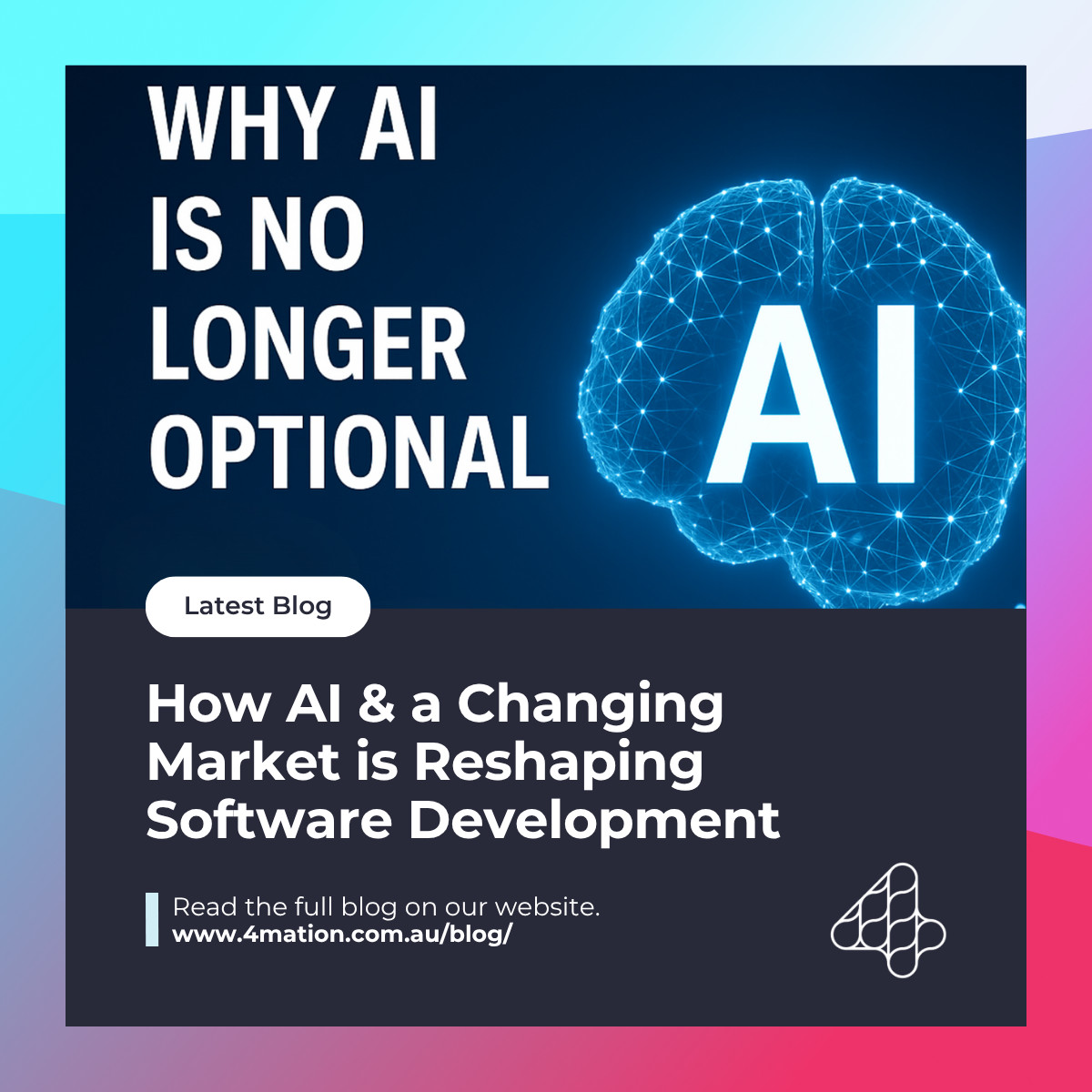 AI is no longer optional. It’s the new foundation of business success.

👉 In our latest blog, we break down how any business can start integrating it today.

📖 Read it here → 4mation.com.au/blog/ai-is-no-…

#AI #AIinbusiness