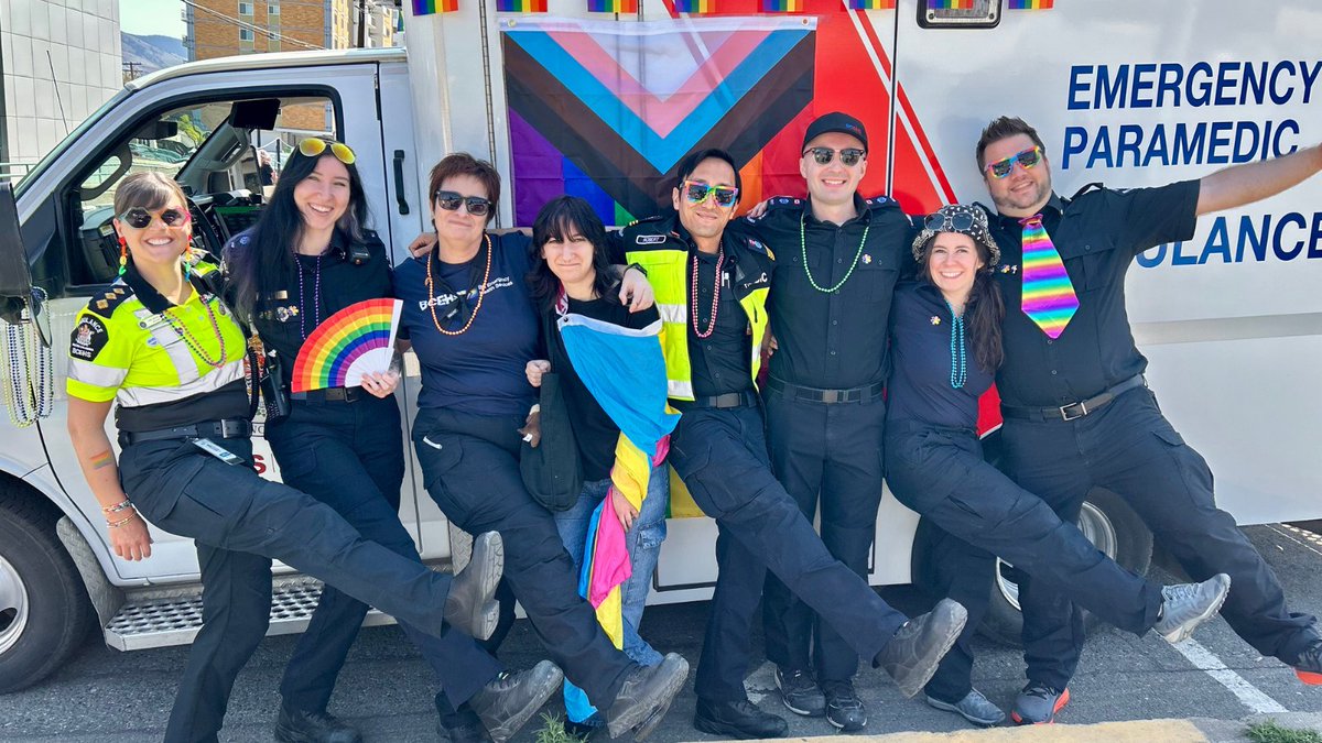 Pride month might be winding down soon, but we’re still celebrating over here at BCEHS! Check out these photos from earlier this month, when BCEHS paramedics and dispatch staff took part in the Kamloops Pride Parade.