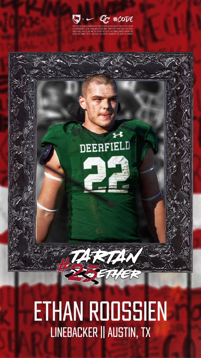 Carnegie Mellon Football (@tartanfb) on Twitter photo !❗️🚨#Tartan25ether🚨❗️!
.
👤: Ethan Roossien
📲: <a href="/EthanRoossien/">Ethan Roossien</a>
📚: <a href="/CMUEngineering/">CMU College of Engineering</a>
🏈: LB
🎥: tinyurl.com/eroossien25
🏠: <a href="/Coach_Phelps11/">Salisbury School Football</a>
📍: Austin, TX !❗️🚨#Tartan25ether🚨❗️!
.
👤: Ethan Roossien
📲: <a href="/EthanRoossien/">Ethan Roossien</a>
📚: <a href="/CMUEngineering/">CMU College of Engineering</a>
🏈: LB
🎥: tinyurl.com/eroossien25
🏠: <a href="/Coach_Phelps11/">Salisbury School Football</a>
📍: Austin, TX