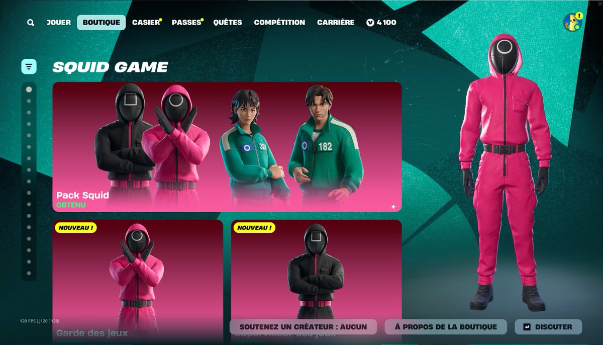 Les skins SQUID GAMES sont dans la boutique !

Hésitez pas à les acheter avec le code "NATMOR" pour me soutenir 💛 
#publicité