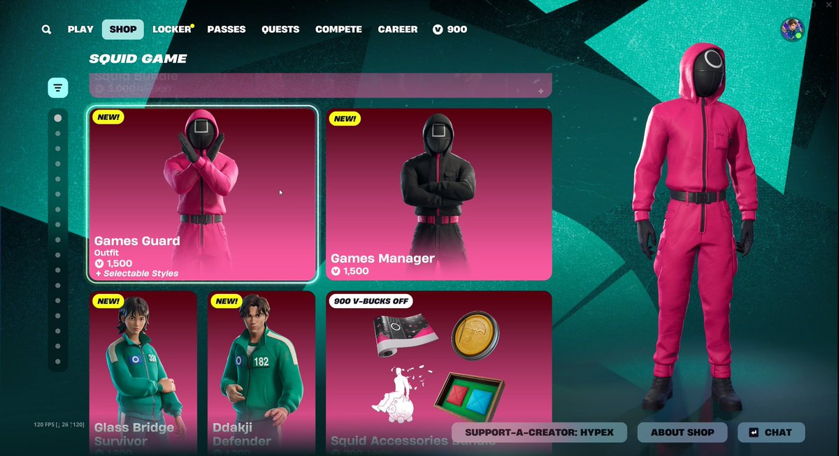 use code ZOMBEE when getting the new SQUID GAME BUNDLE