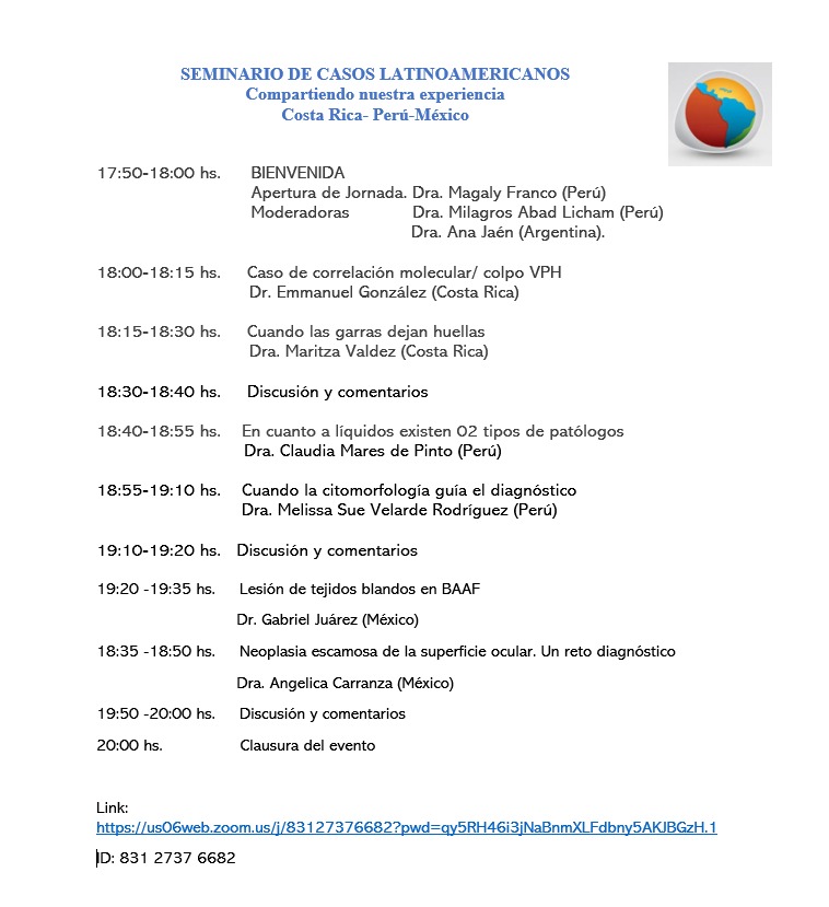 Milagros Abad-Licham (@milyabadli) on Twitter photo Nueva actividad SLAC. 💪Este 03 julio a las 18 00 hs Perú una interesante selección de casos. Los esperamos. INGRESO LIBRE zoom.us/meeting/831273… <a href="/citologiala/">citologiala</a> <a href="/CiolyRiveroC/">Cioly Rivero C.</a> <a href="/MerceJorda1/">Merce Jorda</a> <a href="/SAC_SLACito25/">Congreso SAC/SLAC 2025</a> Nueva actividad SLAC. 💪Este 03 julio a las 18 00 hs Perú una interesante selección de casos. Los esperamos. INGRESO LIBRE zoom.us/meeting/831273… <a href="/citologiala/">citologiala</a> <a href="/CiolyRiveroC/">Cioly Rivero C.</a> <a href="/MerceJorda1/">Merce Jorda</a> <a href="/SAC_SLACito25/">Congreso SAC/SLAC 2025</a>