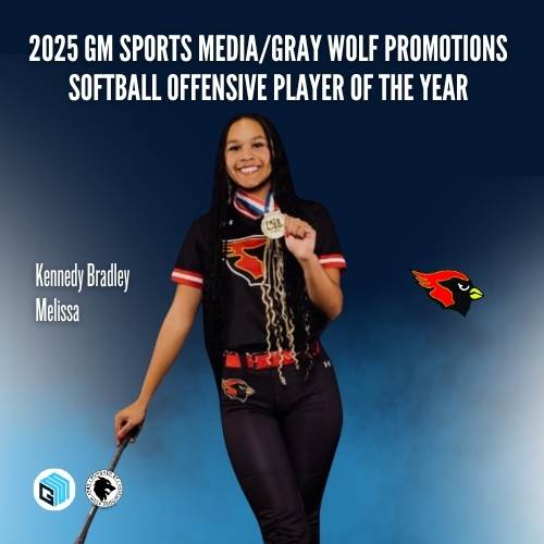 Meet the 2025 GM Sports Media DFW Softball Offensive Player Of The Year Powered By Gray Wolf Promotions: Melissa 2026 Third Baseman Kennedy Bradley

⭐️9-5A Co-MVP
⭐️5A All-State Team
⭐️5A D1 Champ
⭐️State All-Tournament Team
⭐️0.500 BA
⭐️1.263 Slugging
⭐️1.827 OPS
⭐️59 Hits
⭐️24