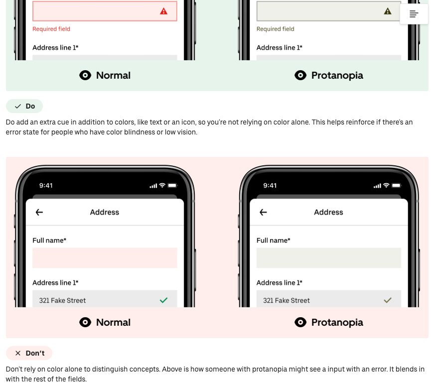 学習コンテンツとしても充実しているUberのデザインシステムのアクセシビリティページ。豊富な事例と、目的地入力インターフェイスの実現など、いかにUberのプロダクトがアクセシブルに進化してきたかの歴史。
Understanding disability · Base design system
base.uber.com/6d2425e9f/p/90…