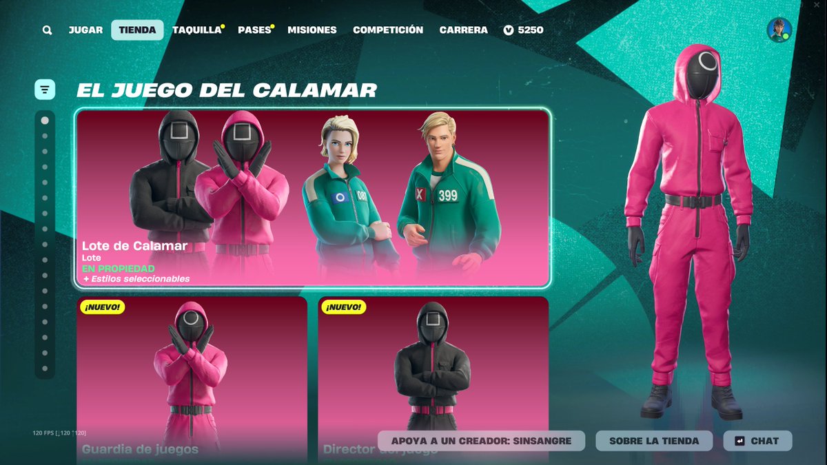 ✅Ya Disponibles MUY BARATAS (3000 pavos 12 SKINS)  las Skin del Juego del Calamar o Squid Games! 

❤️Apoyame -> Codigo SinSangre

💰Comprar: fortnite.com/item-shop/bund…

#EpicPartner #Fortnite #SquidGameS3 #juegodelcalamar