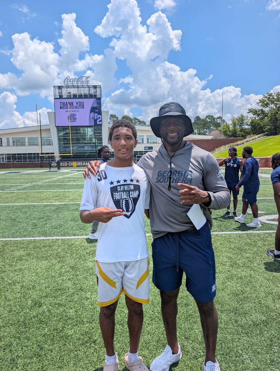 Had a good time competing at ⁦<a href="/GSAthletics_FB/">Georgia Southern Football</a>⁩ cam ⁦<a href="/BJJohnson__/">BJ Johnson</a>⁩