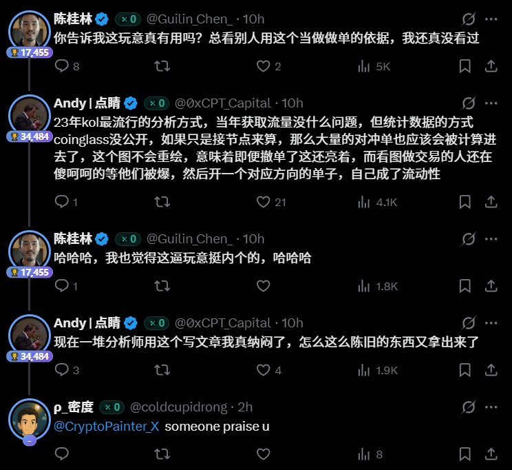 看到几位我比较喜欢的“交易员”纷纷发表了对于期货清算地图的看法，核心观点就是这个“逼玩意儿没屌用！”

看来我的坚持分享终于有成效了！

下面逐一解答关于“期货清算地图”的问题和认知误区，纯粹以讨论为主，我一点儿也不生气，还很高兴！

第一个误区：流动性区域代表潜在爆仓量？